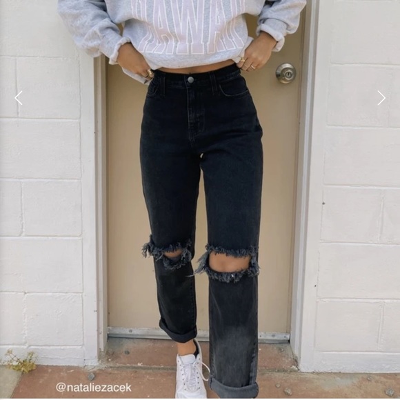 Grey Bandit Denim - Ryder Boyfriend Jeans in Black (9/28)